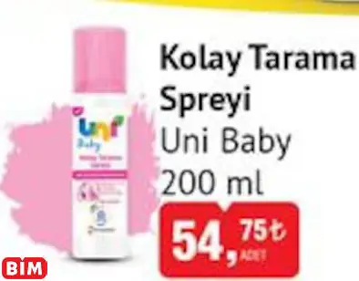 UNİ BABY KOLAY TARAMA SPREYİ